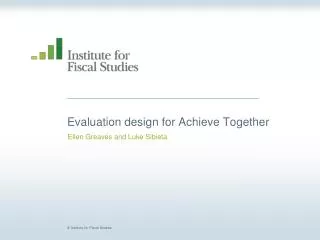 Evaluation design for Achieve Together