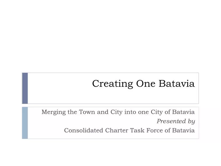 creating one batavia