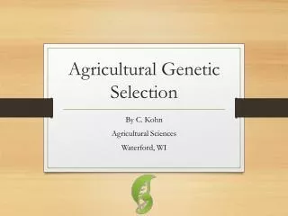Agricultural Genetic Selection