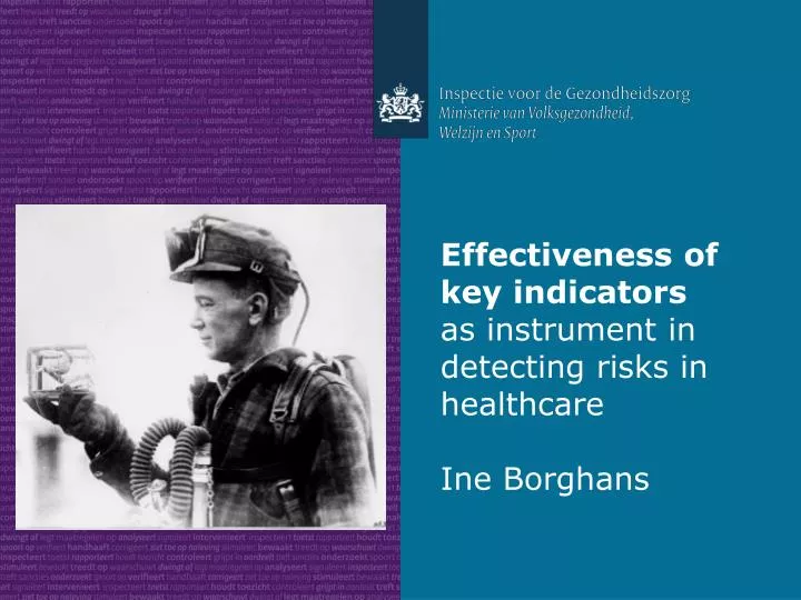 effectiveness of key indicators as instrument in detecting risks in healthcare ine borghans