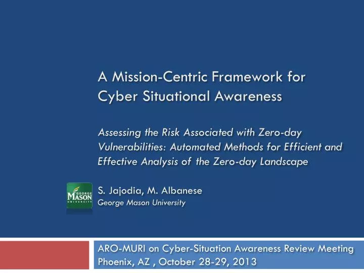 aro muri on cyber situation awareness review meeting phoenix az october 28 29 2013