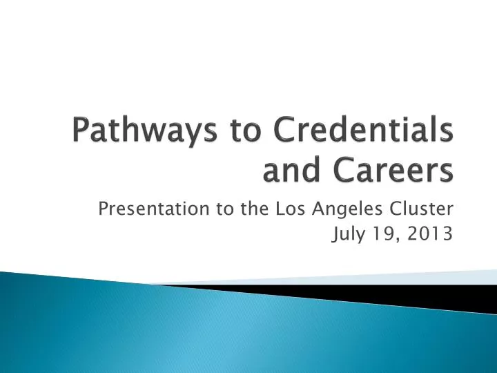 pathways to credentials and careers