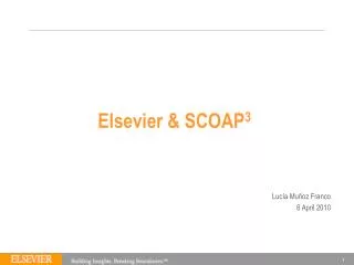 Elsevier &amp; SCOAP 3