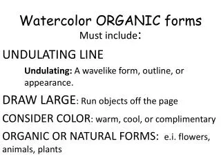 Watercolor ORGANIC forms