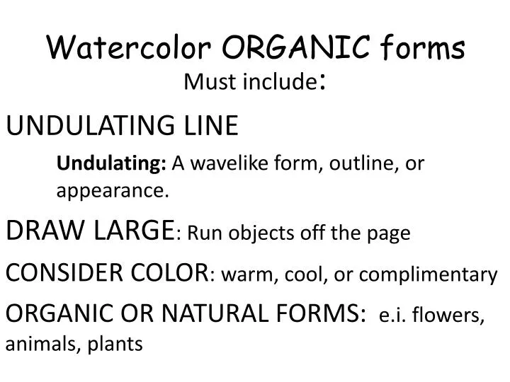 watercolor organic forms
