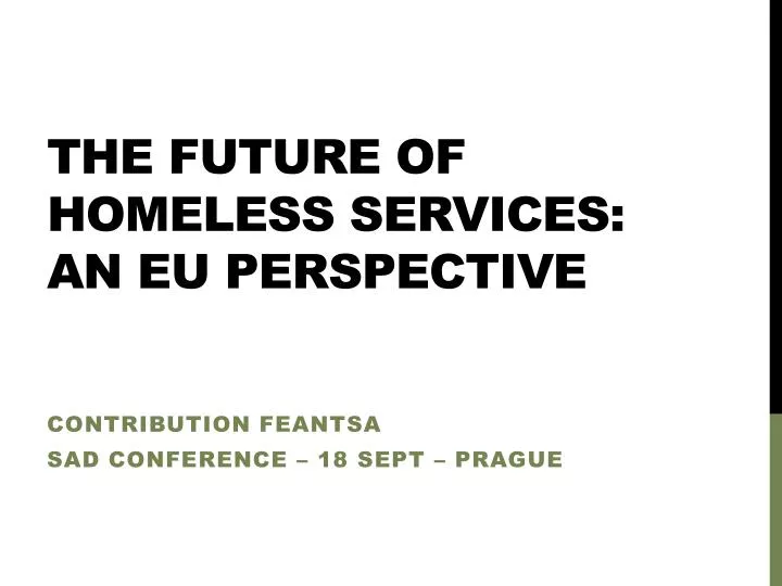 the future of homeless services an eu perspective