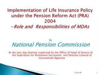 By National Pension Commission