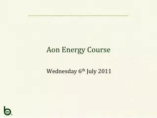Aon Energy Course