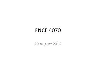 FNCE 4070