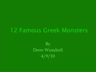 12 Famous Greek Monsters