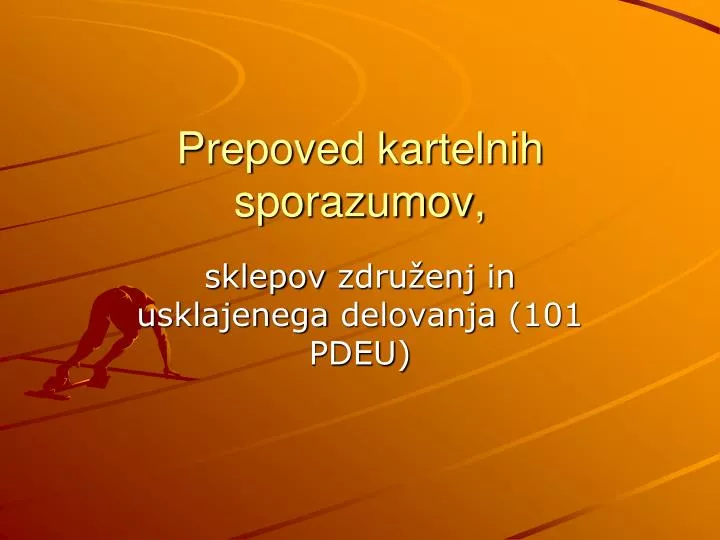 prepoved kartelnih sporazumov