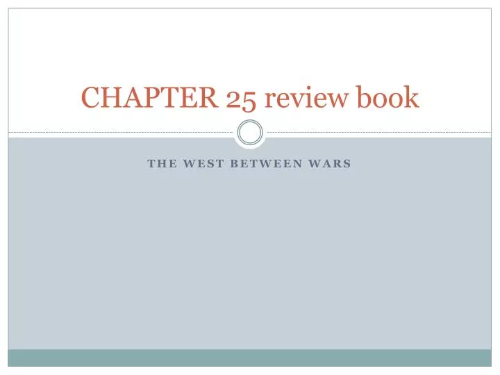 chapter 25 review book