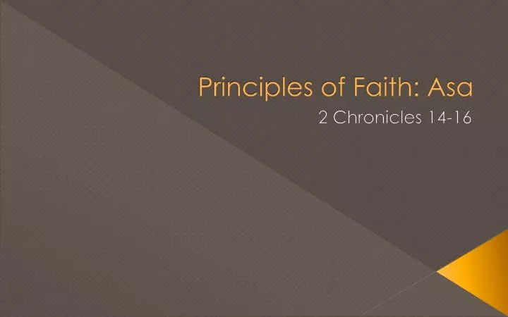 principles of faith asa