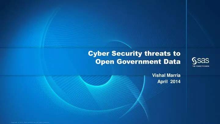 cyber security threats to open government data