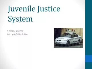 Juvenile Justice System