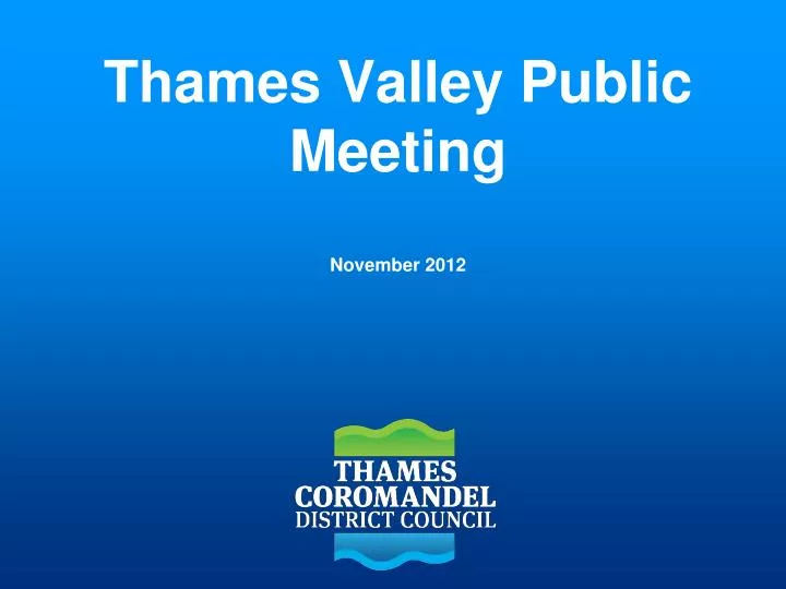 thames valley public meeting november 2012