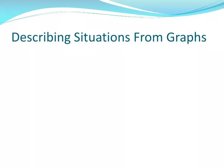 describing situations from graphs