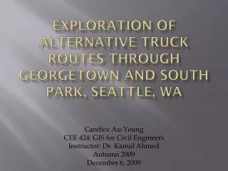 exploration of alternative truck routes through georgetown and south park seattle wa