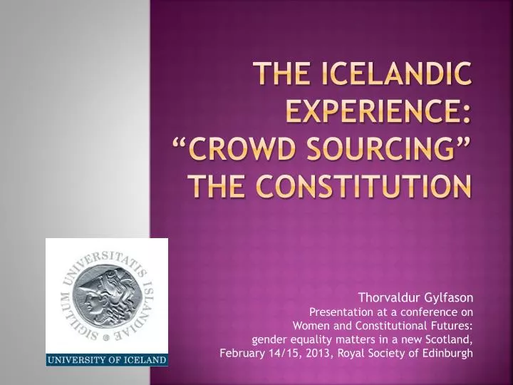 the icelandic experience crowd sourcing the constitution