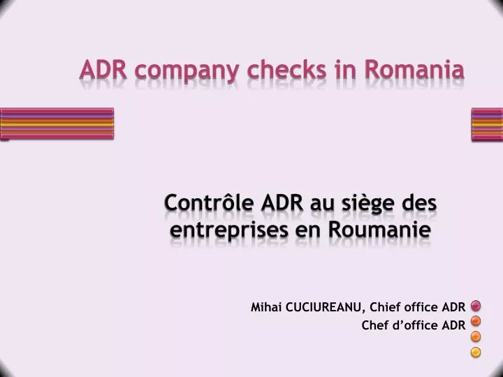 adr company checks in romania