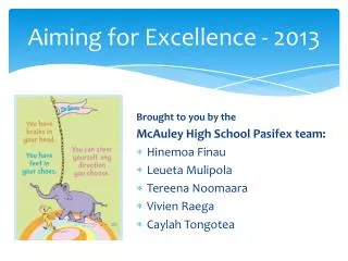 Aiming for Excellence - 2013