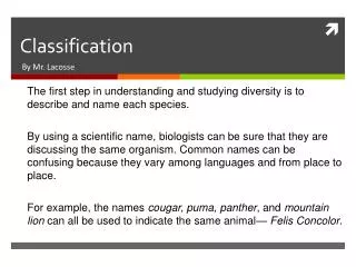 classification