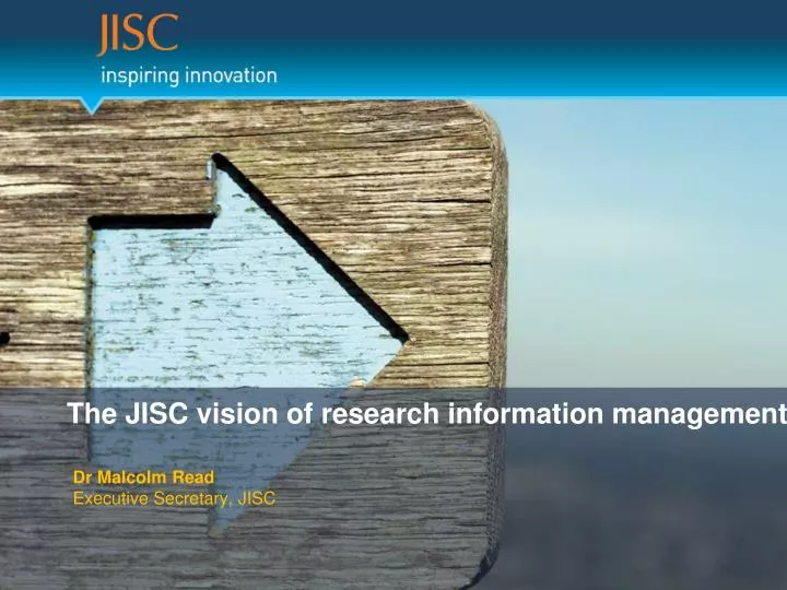 the jisc vision of research information management