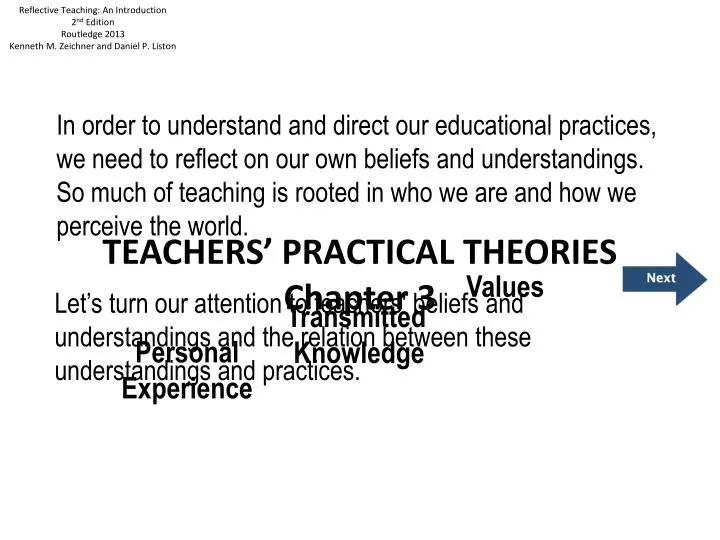 teachers practical theories chapter 3