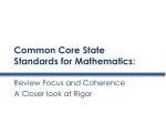 Common Core State Standards for Mathematics : - slide 1