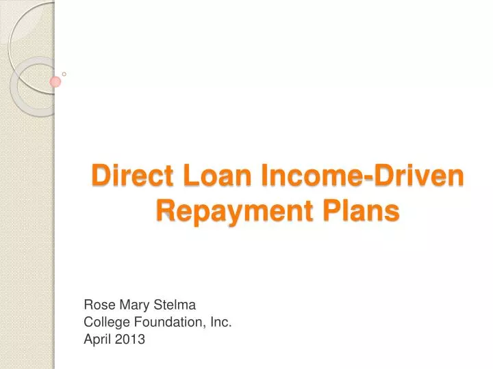 direct loan income driven repayment plans