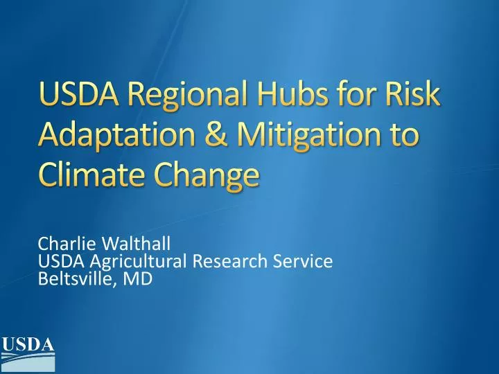 usda regional hubs for risk adaptation mitigation to climate change