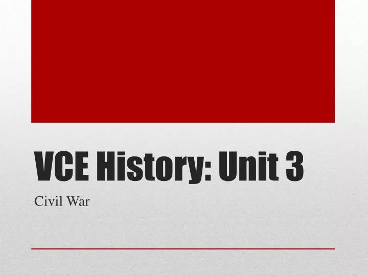 vce history unit 3