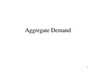 Aggregate Demand