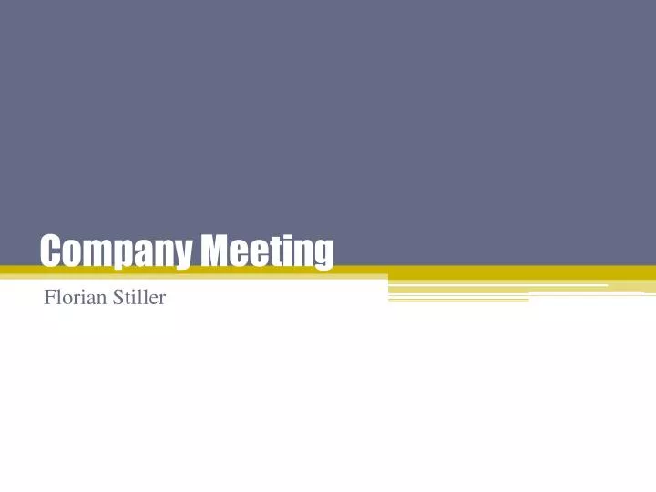 company meeting