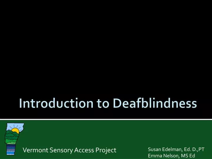 introduction to deafblindness
