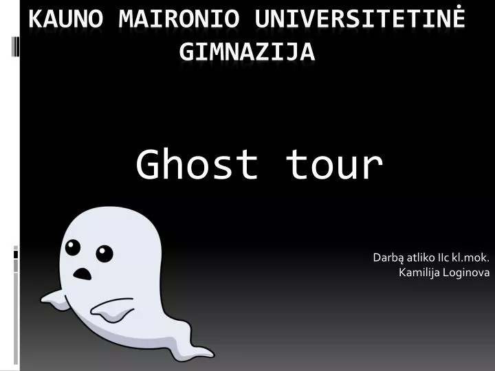 ghost tour