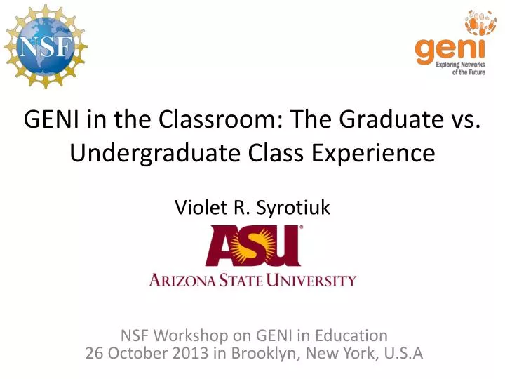 geni in the classroom the graduate vs undergraduate class experience violet r syrotiuk