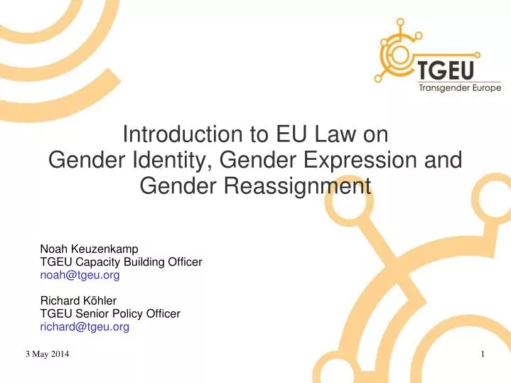 introduction to eu law on gender identity gender expression and gender reassignment