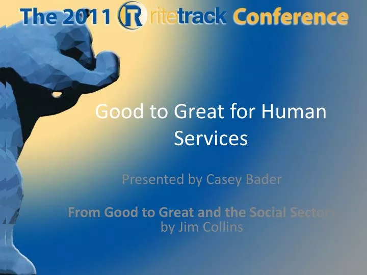 good to great for human services