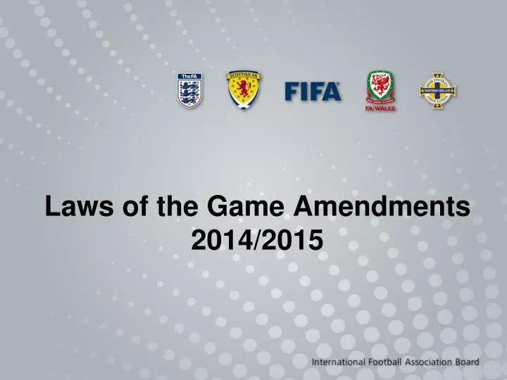 laws of the game amendments 2014 2015