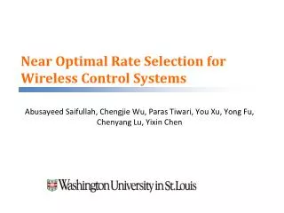 Near Optimal Rate Selection for Wireless Control Systems