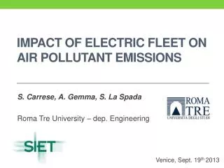 impact of ELECTRIC FLEET ON AIR POLLUTANT EMISSIONS
