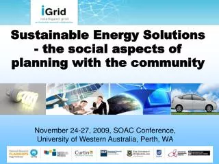 Sustainable Energy Solutions - the social aspects of planning with the community