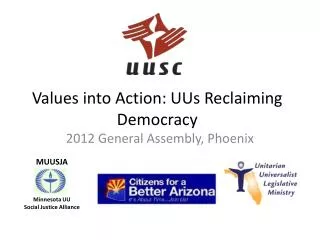 Values into Action: UUs Reclaiming Democracy