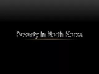Poverty in North Korea