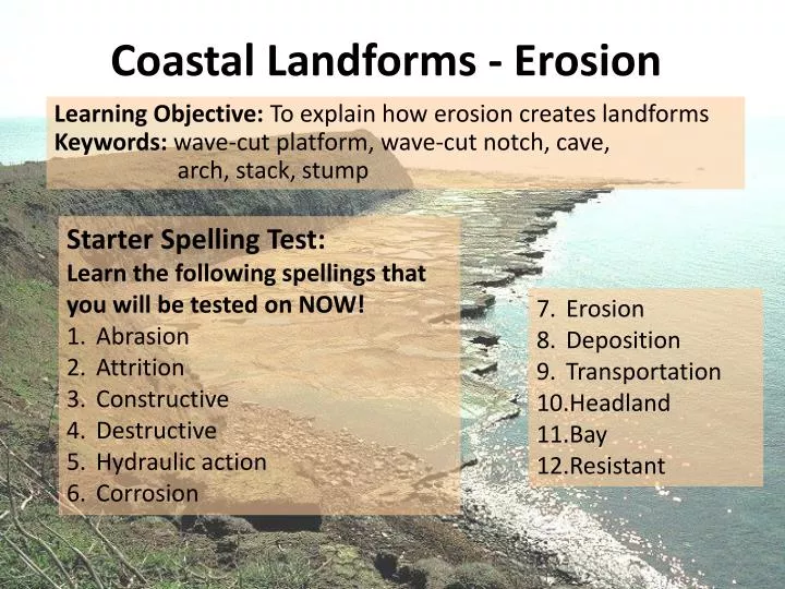 coastal landforms erosion