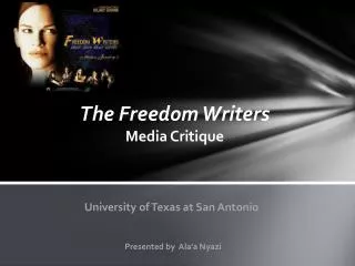 The Freedom Writers Media Critique