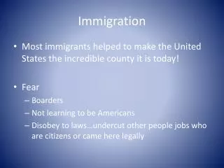 Immigration