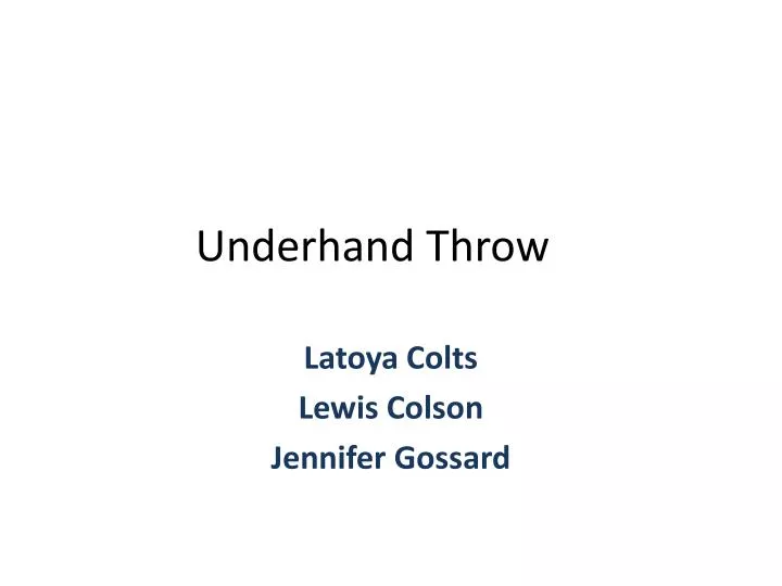 underhand throw