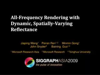 All-Frequency Rendering with Dynamic, Spatially-Varying Reflectance